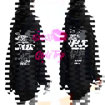 Las Vegas Girls Trip 2025 Vegas Themed Women's Black Small Short Sleeve Classic Fit Adult Female Party Wedding Bachelorette Party Women Oversized Hoodie Back Print - Seseable