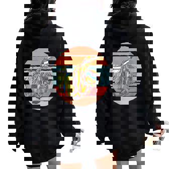 Lazy Sloth On A Tree Doing Nothing Sloth Aquarell Nap Nature Women Oversized Hoodie Back Print - Monsterry