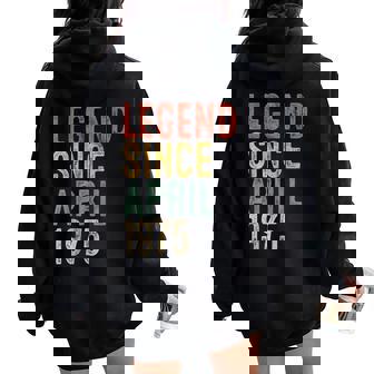Legend 1975 50Th Birthday For 50 Year Old Women Oversized Hoodie Back Print | Mazezy