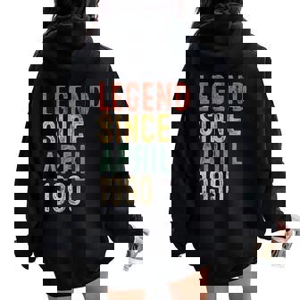 Legend 1990 35Th Birthday For 35 Year Old Women Oversized Hoodie Back Print | Mazezy