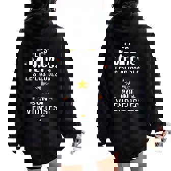 Les Meufs Les Plus Cools Sontendeuses Sweat à capuche oversize pour femme avec imprimé dans le dos - Cadeauxyz