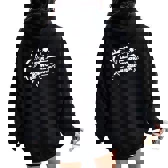 Less Work More Summer Men Women Holiday Women Oversized Hoodie Back Print - Monsterry
