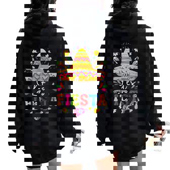 Let's Fiesta Cinco De Mayo Mexican Party Guitar Womens Women Oversized Hoodie Back Print | Mazezy