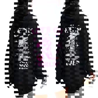 Let's Go Girls Pink Cowgirl Enterrement Deie De Jeune Fille Sweat à capuche oversize pour femme avec imprimé dans le dos - Cadeauxyz