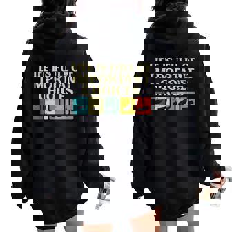 Life Full Important Choices Golf Clubs Golfing Kid Women Oversized Hoodie Back Print - Seseable