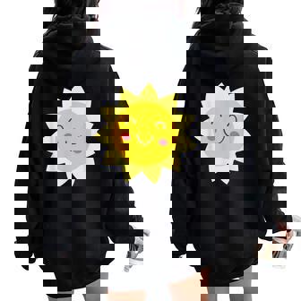 Lindo Sol Dibujos Animados Traje Sol Niño Adolescente Niñas Es Women Oversized Hoodie Back Print - Regaloses