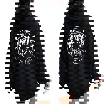 Living That Sports Aunt Life Games Day Sports Women Oversized Hoodie Back Print - Seseable