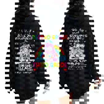 Look Out Third Grade Here I Come Unicorn Last Day Of School Women Oversized Hoodie Back Print | Mazezy