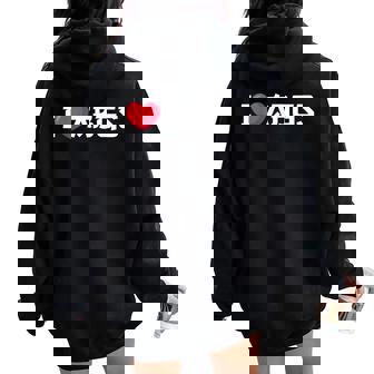 I Love ABGS I Heart Asian Baby Girls Women Oversized Hoodie Back Print - Monsterry