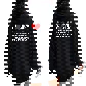I Love My Asian American Girlfriend Heart Asian American GF Women Oversized Hoodie Back Print - Monsterry