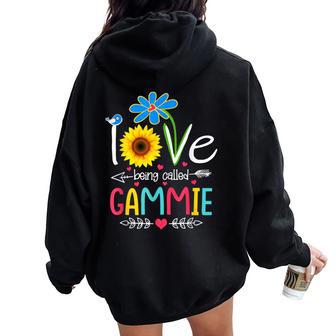 I Love Being Called Gammie Grandma Mother's Day Women Oversized Hoodie Back Print - Thegiftio UK