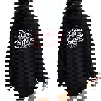 I Love Chayanne Novia Novio Parejas Nombre Cuello Women Oversized Hoodie Back Print - Regaloses