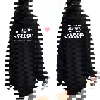 I Love Gilmore Matching Girlfriend & Boyfriend Gilmore Name Women Oversized Hoodie Back Print - Thegiftio