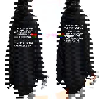 Make Lying Wrong Again Human Rights Sarcastic Statement Women Oversized Hoodie Back Print | Mazezy
