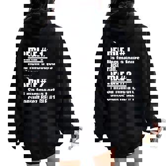 Ma A Toujours Raison Humour Mariage Sweat à capuche oversize pour femme avec imprimé dans le dos - Cadeauxyz