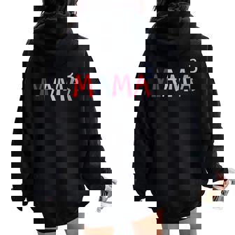 Mamá 3 Mamá De 3 Hijos Regalo Del Día De La Madre Women Oversized Hoodie Back Print - Regaloses