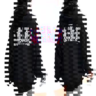 Mama Colorful Leopard Graphic Print Happy Mother's Day Women Women Oversized Hoodie Back Print | Mazezy