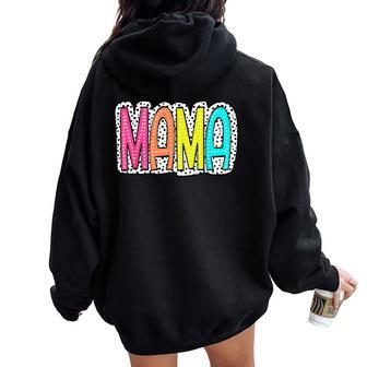 Mama Dalmatian Dots For Grandma Mom Women Women Oversized Hoodie Back Print - Thegiftio UK