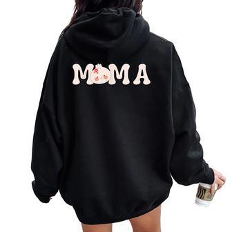 Mama Of The Dumpling First Birthday Baby Matching Top Women Oversized Hoodie Back Print - Thegiftio UK