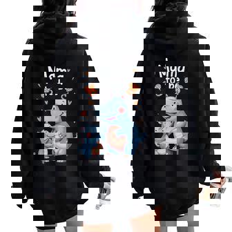 Mama To Be Hippo Mom Mommy Mothers Girls Women Oversized Hoodie Back Print | Mazezy