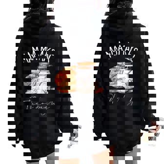 Mama Makes The Dough Sour Dough Bread Homemade Mom Women Oversized Hoodie Back Print | Mazezy