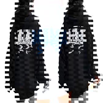 Mama Mommy Coquette Bow Checkered Happy Mother's Day Mom Women Oversized Hoodie Back Print | Mazezy