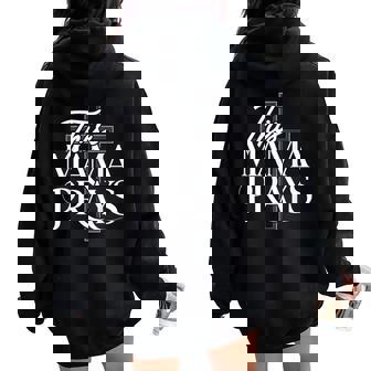 This Mama Prays Jesus Faith Mommy Religious Mom Women Oversized Hoodie Back Print - Thegiftio