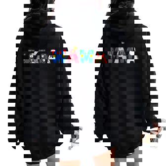 Mama Super Gamer Mama For Women Oversized Hoodie Back Print | Seseable CA