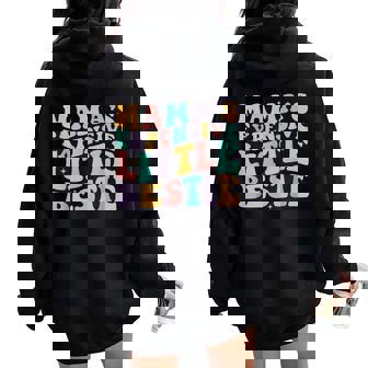 Mamas Expensive Little Bestie Mom Matching Women Oversized Hoodie Back Print | Mazezy