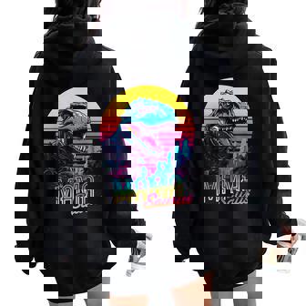 Mamasaurus Dinosaur Mama Saurus Trex Mom Women Oversized Hoodie Back Print - Seseable
