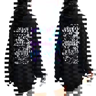 Mami Of The Birthday Mermaid Matching Family Mother's Day Women Oversized Hoodie Back Print - Thegiftio