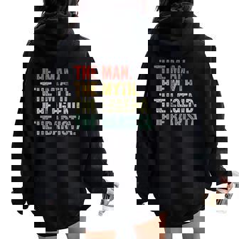 Man Myth The Legend Barista Coffee Espresso Vintage Women Oversized Hoodie Back Print - Thegiftio