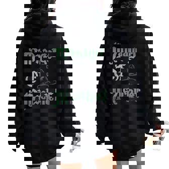 Manager Of Mischief Magical Mom Mischief Manager Women Oversized Hoodie Back Print | Mazezy