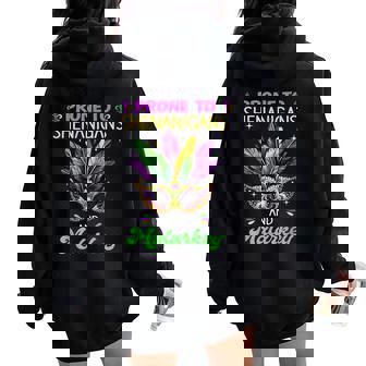 Mardi Gras Shenanigans Carnival New Orleans Trip Men Women Oversized Hoodie Back Print | Mazezy