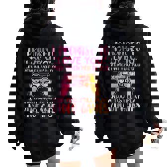 Mari Et Citation De Jeuidéo Gamer Pun Texte Sweat à capuche oversize pour femme avec imprimé dans le dos - Cadeauxyz