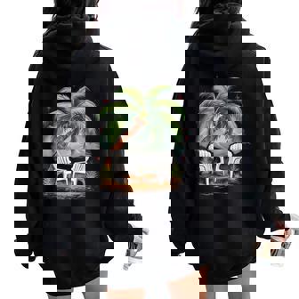 Más Fotos Puerto Rico Graphic Retro For Women Women Oversized Hoodie Back Print - Seseable
