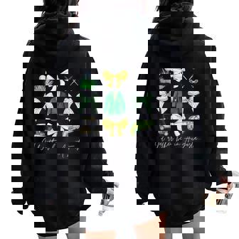 Master Let's Par Golf Tournament Coquette Bow Men Women Oversized Hoodie Back Print | Mazezy