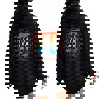 Math Is Simple As Pi Math Teacher Happy Pi Day Lover Women Oversized Hoodie Back Print - Seseable