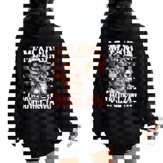 Melanin Cowgirl Swag Black History African Girls Women Oversized Hoodie Back Print | Mazezy