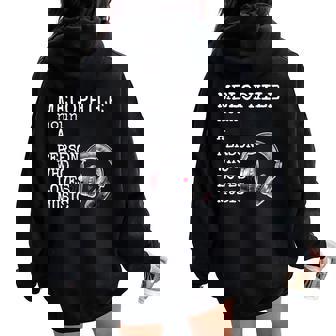 Melophile Definition A Person Who Loves Music Women Oversized Hoodie Back Print - Monsterry