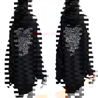 Message D'amour Positif Be A Nice Human Be Kind Sweat à capuche oversize pour femme avec imprimé dans le dos - Cadeauxyz