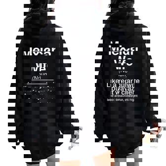 Mexican Wife Definition For Mexican Women Women Oversized Hoodie Back Print - Monsterry