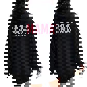Mignon Minimaliste Rose Maman Sweat à capuche oversize pour femme avec imprimé dans le dos - Cadeauxyz
