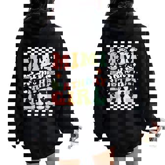 Mimi Of The Birthday Girl Cute Family Groovy Birthday Party Women Oversized Hoodie Back Print - Monsterry