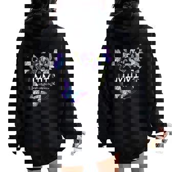 Mimi For With Butterflies Mother's Day Women Oversized Hoodie Back Print | Mazezy