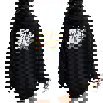 Mimi For Grandma Retro Vintage Mother's Day Mimi Women Oversized Hoodie Back Print | Seseable UK