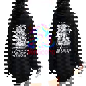 Mimicorn Mother's Day Mimi Costume Unicorns Lover Family Women Oversized Hoodie Back Print | Mazezy