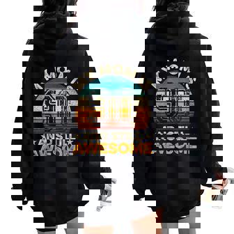 My Mom Is 90 And Still Awesome 90Th Birthday Vintage Retro Women Oversized Hoodie Back Print | Mazezy