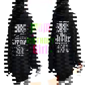 Mom Of The Birthday Girl Matching Witch Family Bday Party Women Oversized Hoodie Back Print - Seseable