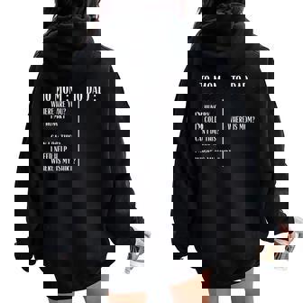 To Mom Compare To Dad Where Is Mom Dad Women Oversized Hoodie Back Print - Thegiftio